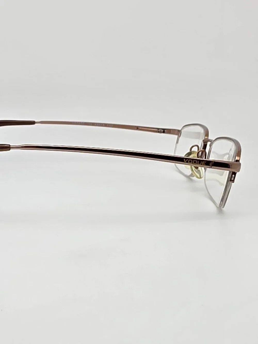 Vogue VO3490 705 Bronze Semi Rimless Eyeglasses Frame w/ Case Italy 49-19-135